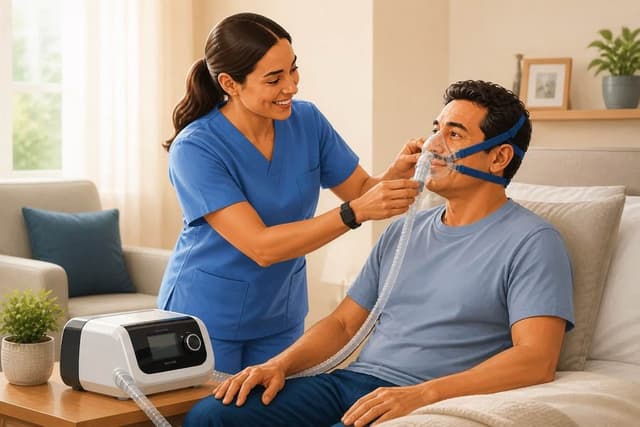 Installation d'une PPC au domicile du patient